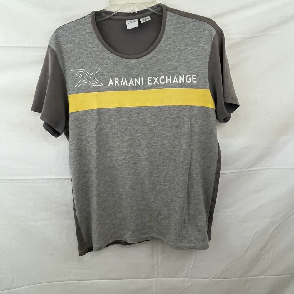 Armani Exchange Mens Size Large Gray Graphic T-Shirt